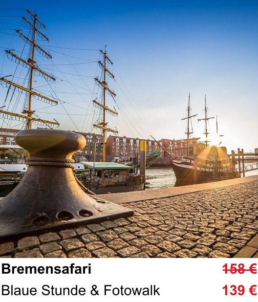 Blaue Stunde & Fotowalk beim Fotokurs Bremensafari