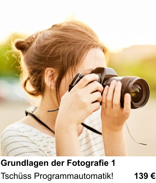 Tschüss Programmautomatik! – Fotokurs Blende, Belichtungszeit und ISO verstehen in Bremen