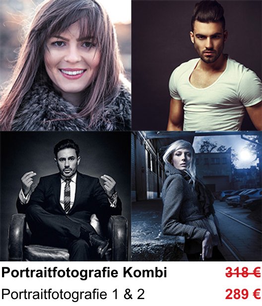 Portraitfotografie 1 & 2 – Fotokurs Portraitfotografie Kombi in Bremen