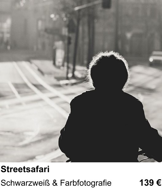 Schwarzweiß & Farbfotografie – Fotokurs Streetsafari in Bremen