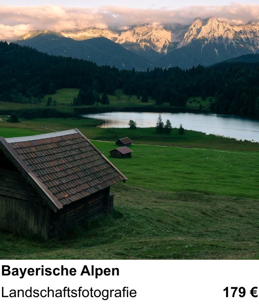 Motivorientierter Fotoworkshop mit dem Thema Bayerische Alpen: Landschaftsfotografie