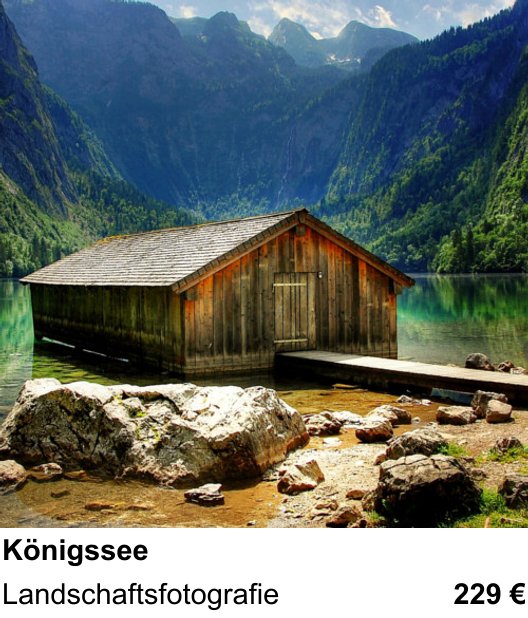 Motivorientierter Fotoworkshop mit dem Thema Königssee: Landschaftsfotografie