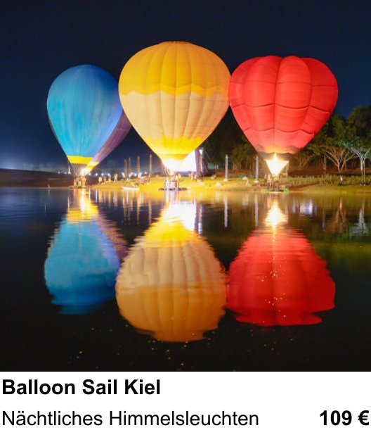 Motivorientierter Fotoworkshop mit dem Thema Balloon Sail Kiel: Nächtliches Himmelsleuchten